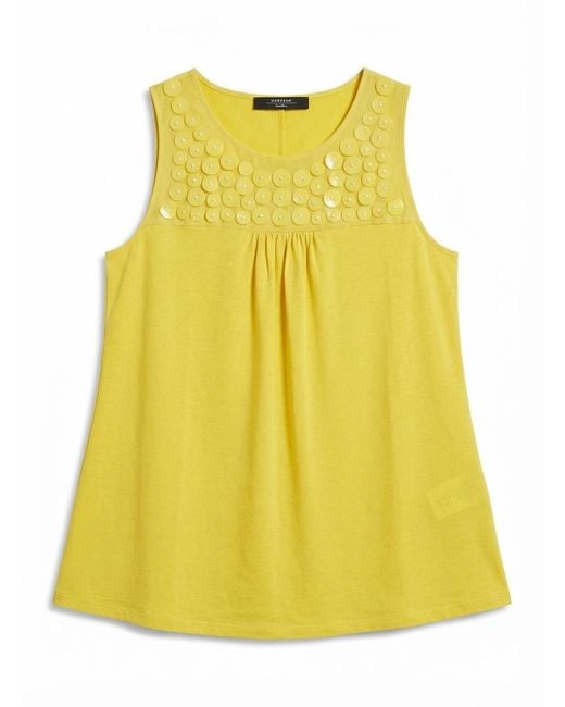 Weekend by Maxmara Yellow Crew Neck Top