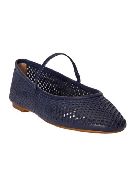 Ralph Lauren Blue Jayna Ballet Flats