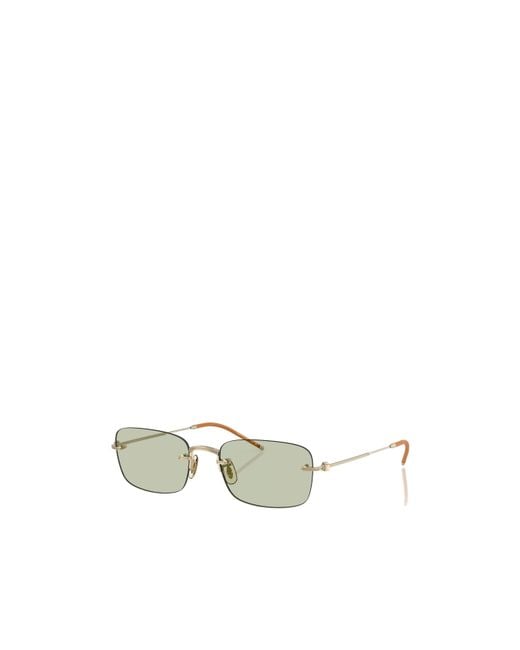 Oliver Peoples Metallic Tk-10 Rectangular-Frame Glasses for men