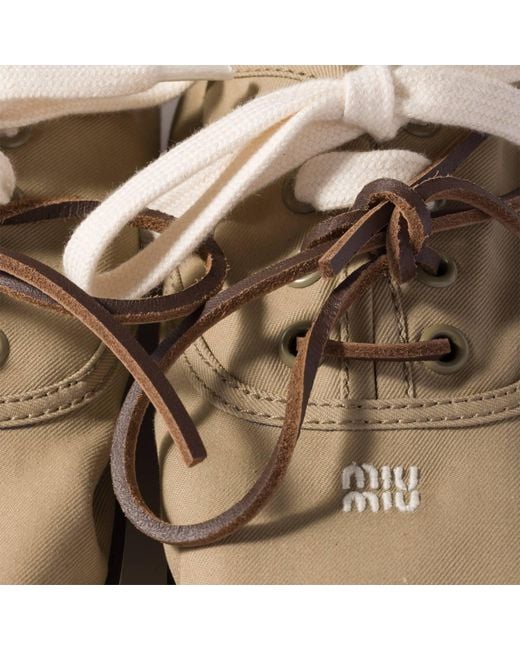 Miu Miu Brown Chino Sneakers