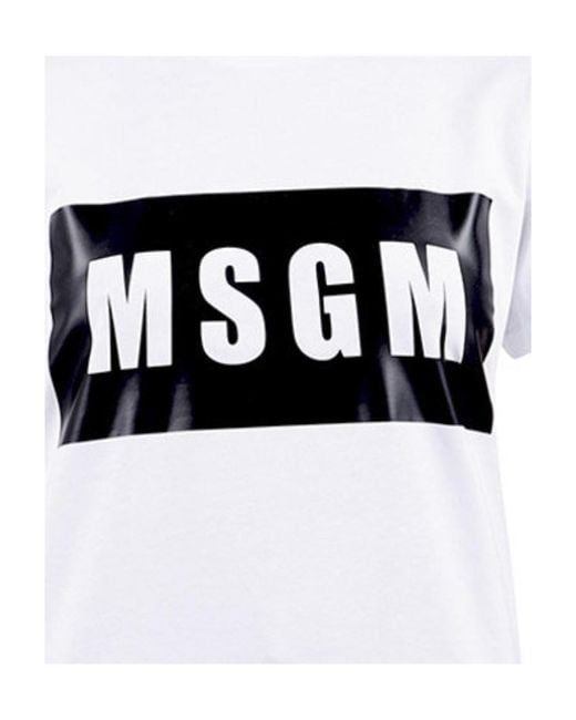 MSGM Black Logo Details T-Shirt
