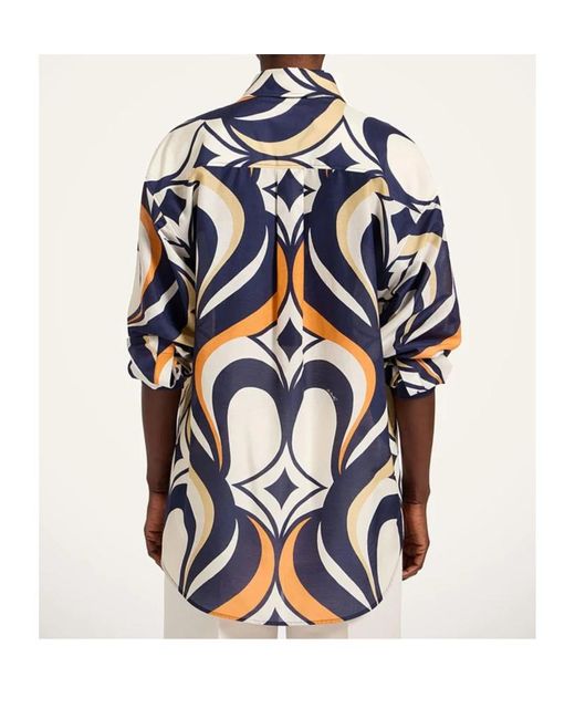 LaDoubleJ Blue Better Than Your Boyfriend's Abstract-Print Shirt