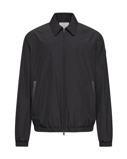Moncler Black Logo Patch Zip-Up Jacket for men