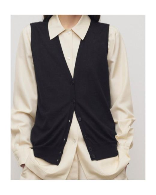 The Row Black Neel Vest
