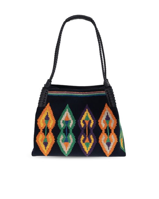Etro Black Libra Patterned Shoulder Bag