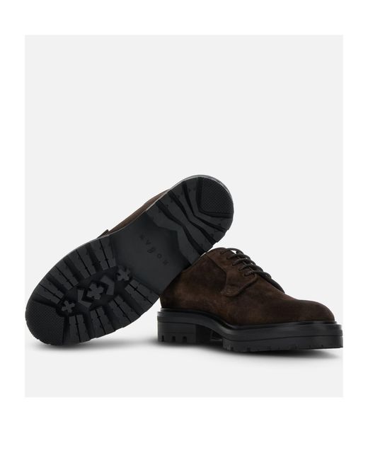 Hogan Black H673 Derby Lace-Up Shoes for men