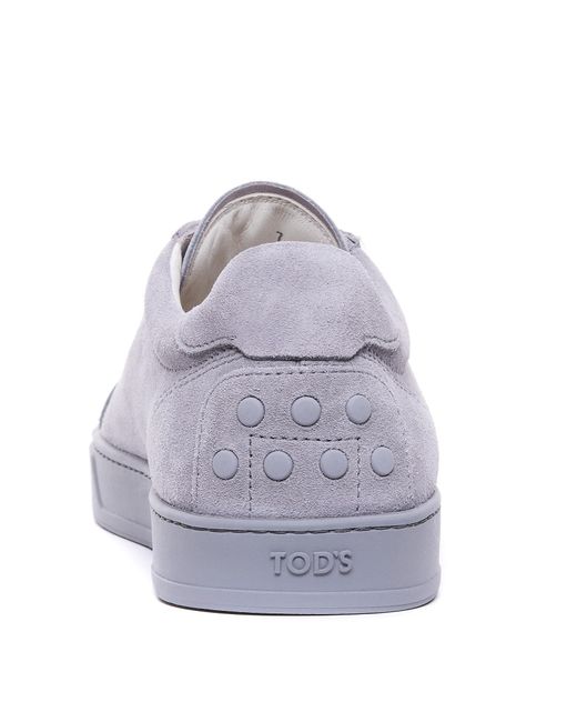 Tod's Purple Logo Printed Round Toe Sneakers for men