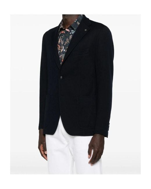 Tagliatore Black Long-Sleeved Jacket for men