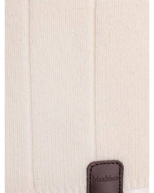 Max Mara White Arten V-Neck Jumper