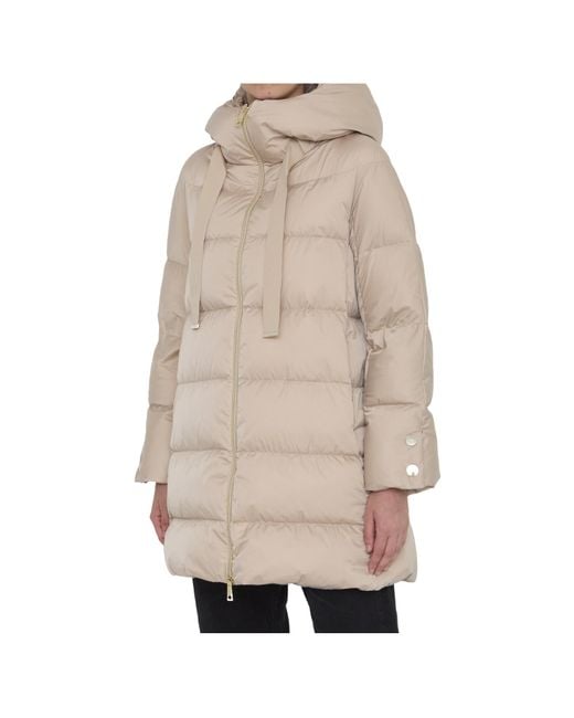 Herno Natural Zip-Up Drawstring Hooded Jacket