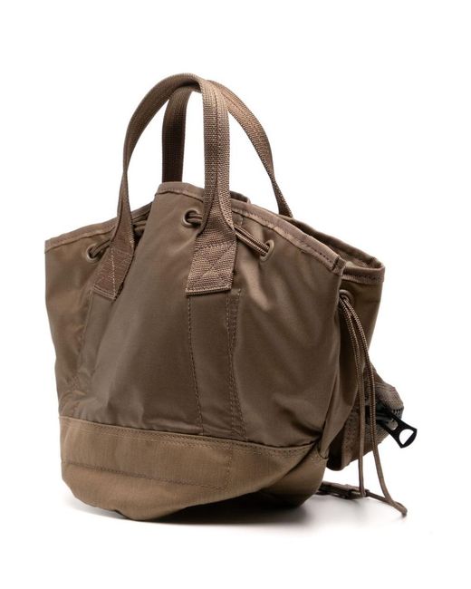 Porter-Yoshida and Co Brown Logo-Patch Tote Bag for men