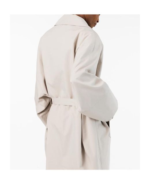 Jacquemus Natural Lapel Long-Sleeved Trench Coat