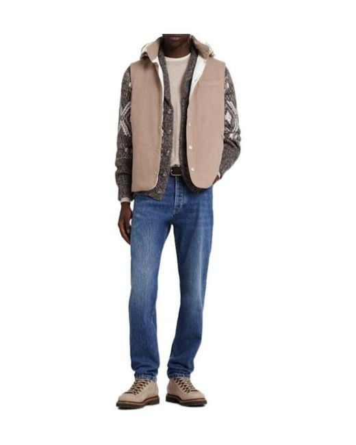 Brunello Cucinelli Natural Wool Down Vest for men