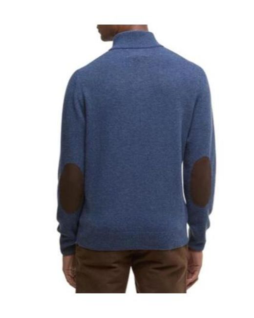 Barbour Blue Button-Down Sweater for men