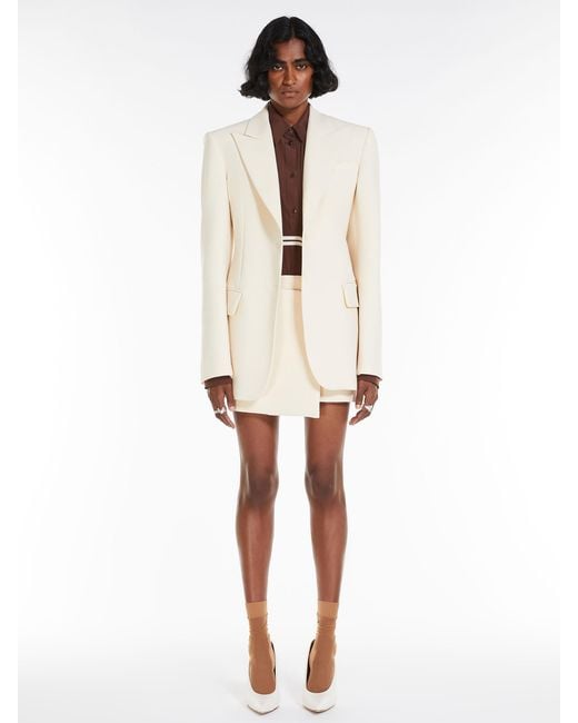 Sportmax Natural Single-Breasted Blazer