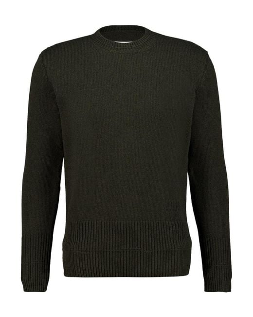 MM6 by Maison Margiela Green Wool Crew-Neck Sweater for men