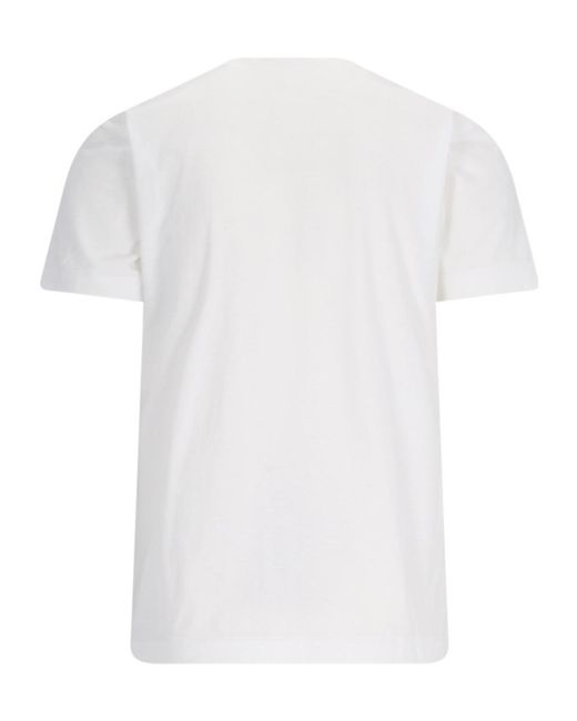 COMME DES GARÇONS PLAY White Comme Des Garçons Play Heart Printed Crewneck T-Shirt for men