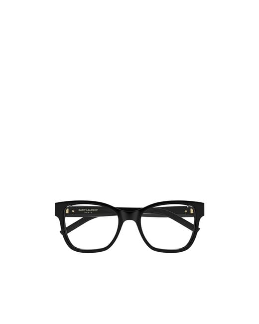 Saint Laurent Multicolor Eyewear Geometric Frame Logo-Plaque Glasses