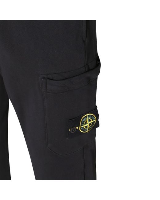 Stone Island Black Cotton Pants for men