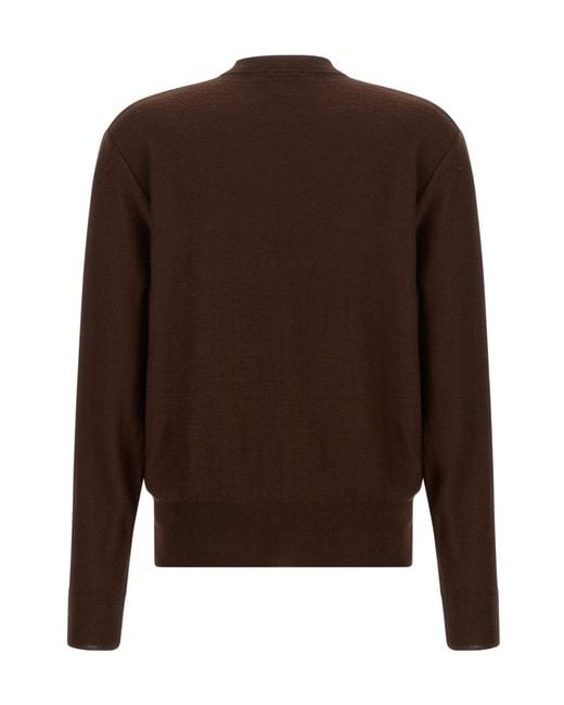 Lemaire Brown Layered Trompe L'Oeil Cardigan