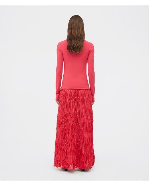 Bottega Veneta Pink Roll-Neck Long-Sleeve Top