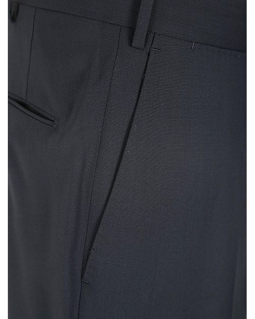 PT01 Blue Mid-Rise Slim-Fit Trousers for men