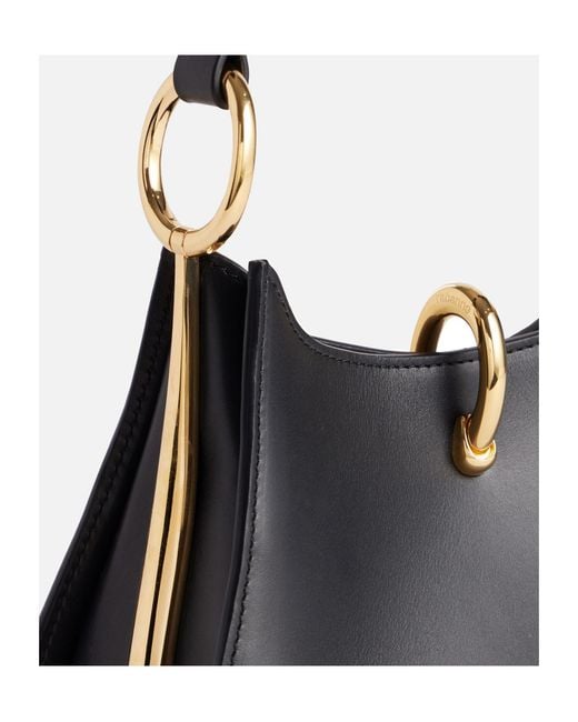 Rabanne Black Rabanne Ring Leather Shoulder Bag
