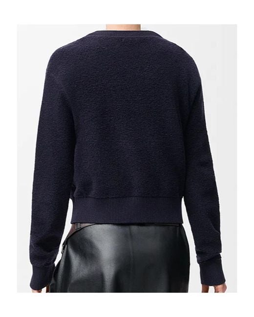 Loewe Blue Logo Embroidered Crewneck Jumper