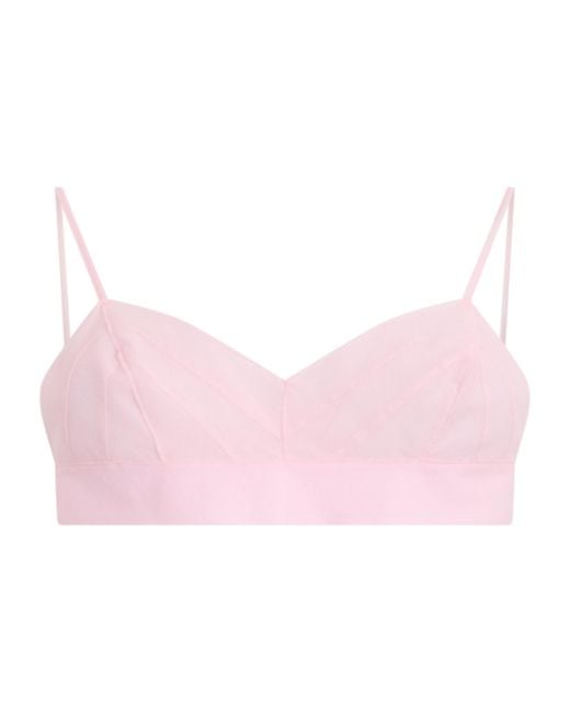 Philosophy Di Lorenzo Serafini Pink Cropped Bralette Top