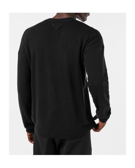 Prada Black Crewneck Sweater for men