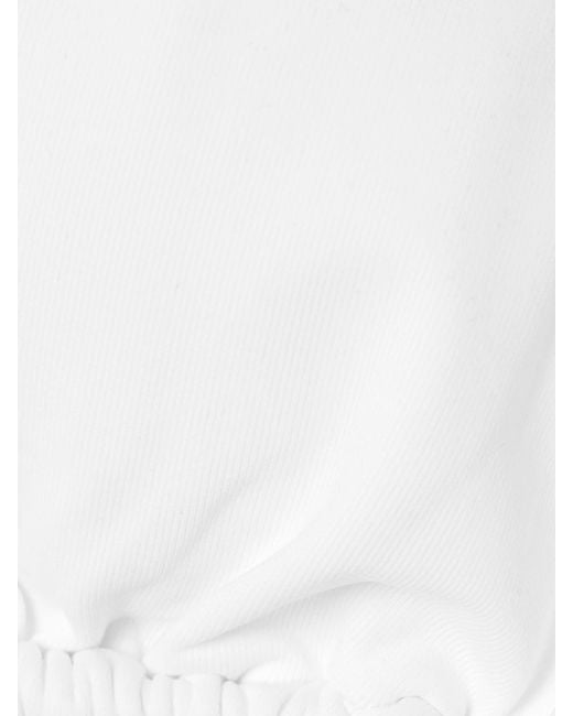 Melissa Odabash White Cancun Embellished Triangle Bikini Top