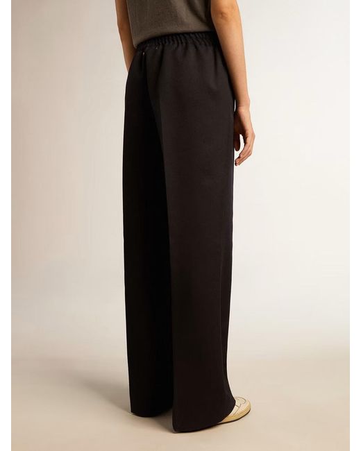 Golden Goose Deluxe Brand Black Logo Detailed Trousers