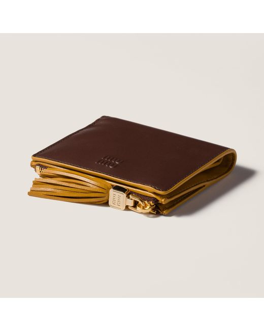 Miu Miu Brown Small Leather Wallet