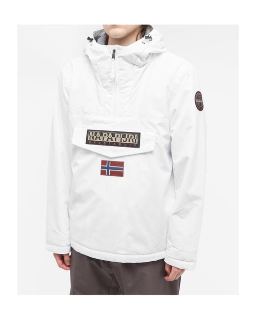 Napapijri White Long-Sleeved Pullover Jacket for men