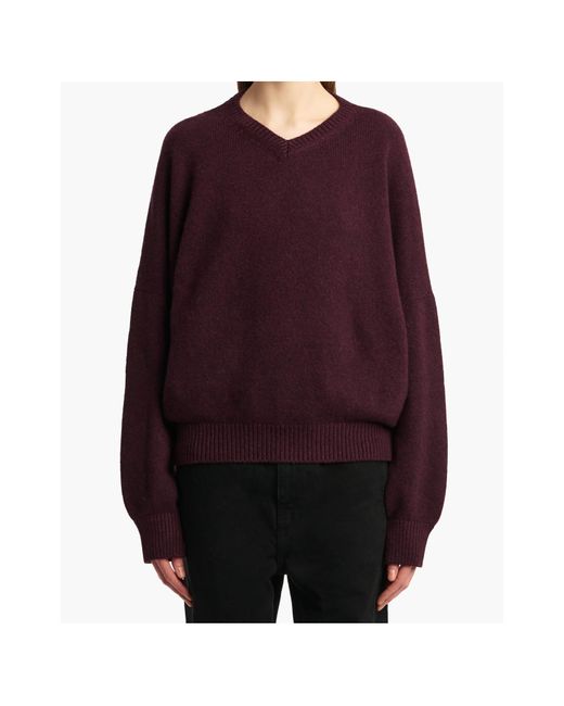 Khaite Purple Wolfe V-Neck Jumper