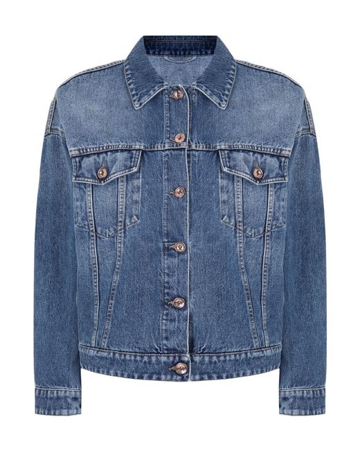 Brunello Cucinelli Blue Long Sleeve Denim Jacket