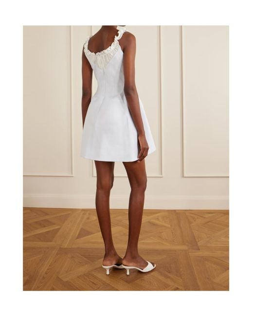 ShuShu/Tong White Pleated Mini Dress