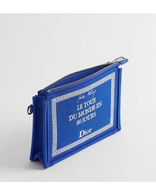 Dior Blue A5 Triangle Pouch for men