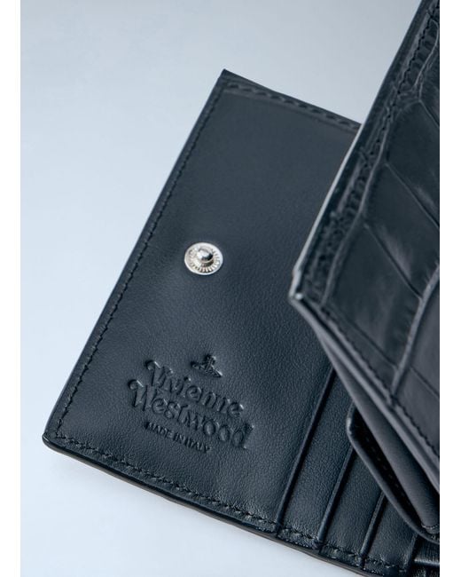 Vivienne Westwood Blue Bi-Fold Embossed Wallet