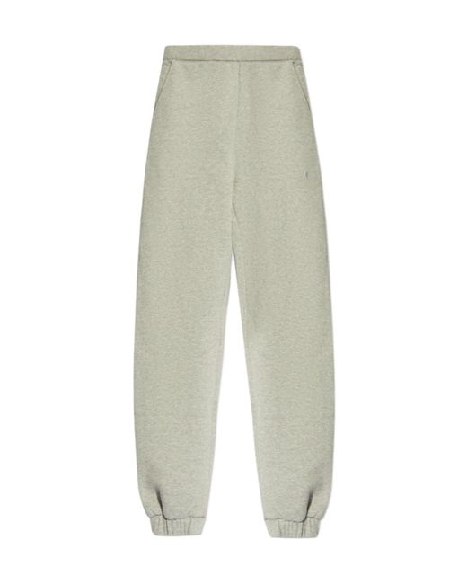 The Attico White The Penny Logo Embroidered Track Trousers