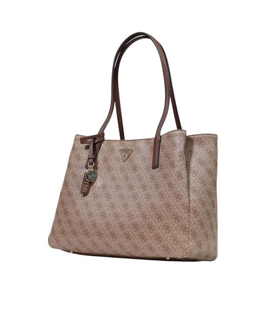 Guess Brown Patterned Handbag
