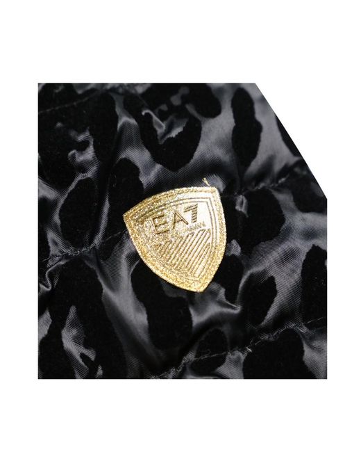Emporio Armani Black A Cotton-Padded Suit With A Hooded Jacket