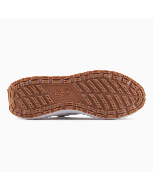 EA7 White Printed Sneakers for men
