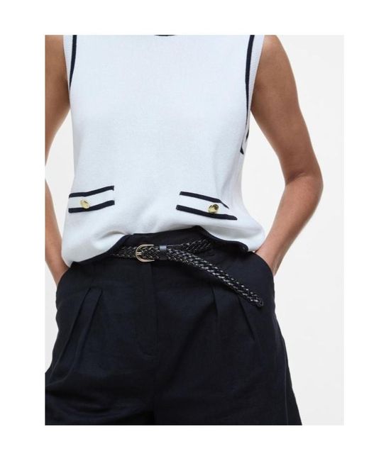 Barbour White Amy Knitted Vest