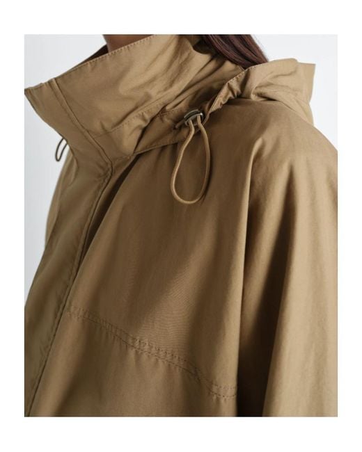 Lemaire Green Drawstring Hooded Rain Jacket for men
