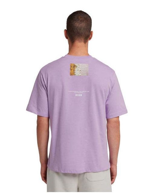 MSGM Purple X Duccio Maria Gambi Photograph-Print T-Shirt for men