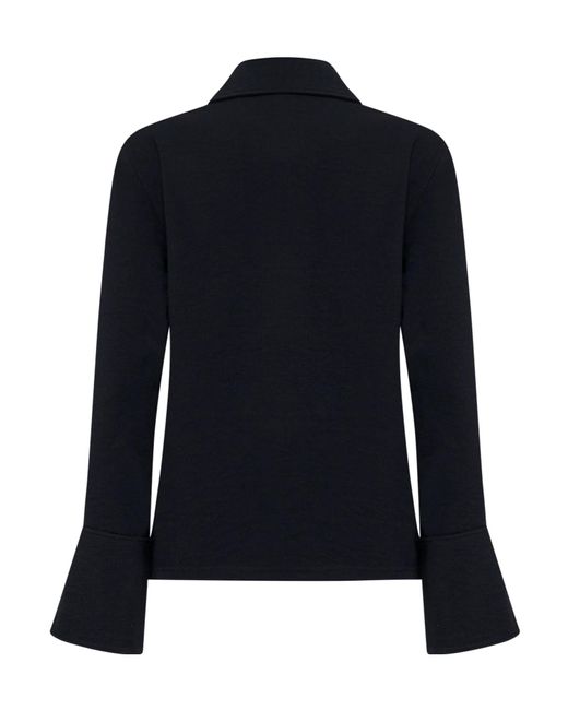 J.W. Anderson Blue Spread-Collar Crepe Sweatshirt