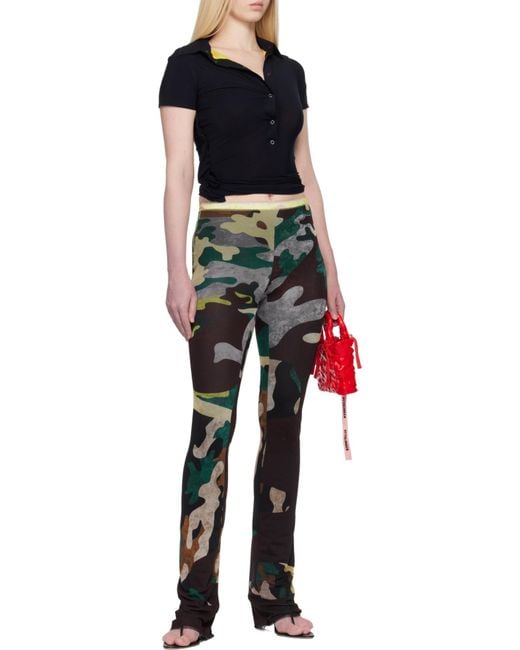 OTTOLINGER Black Otto Mesh Print Pants