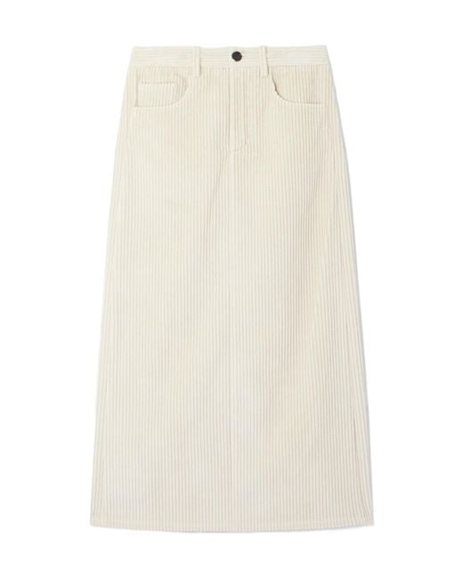 Proenza Schouler White Calder Cotton-Corduroy Midi Skirt