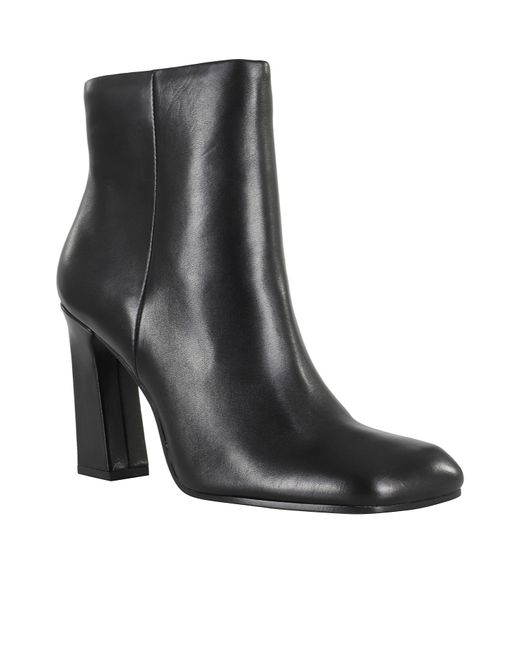 Ash Black Square Toe Ankle Boots